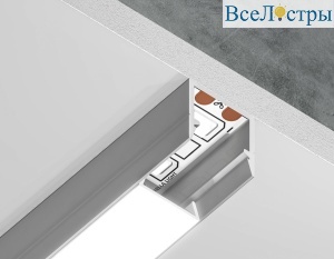 Профиль накладной для светодиодной ленты до 8мм Ambrella Light Illumination GP1650AL