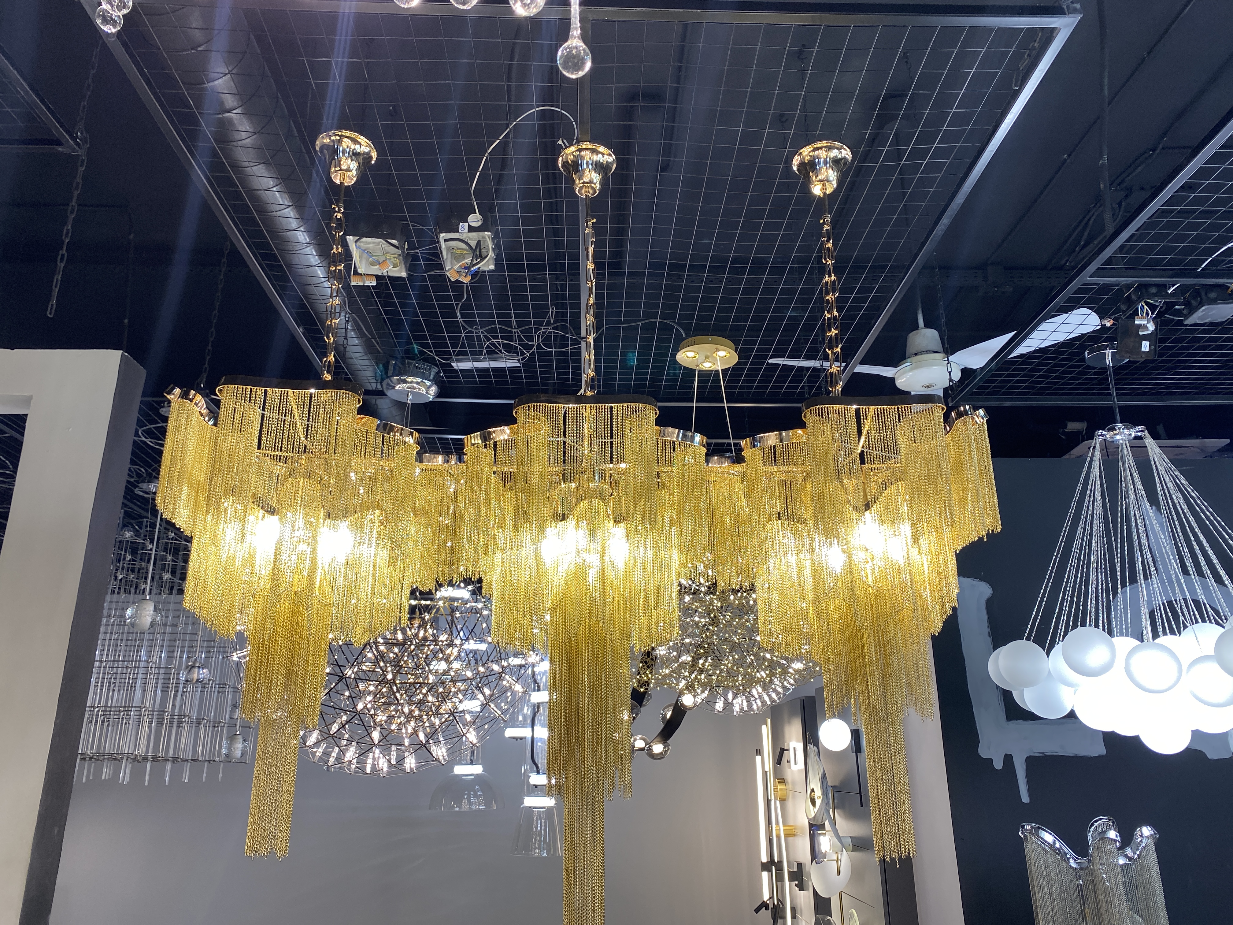 подвесная люстра loft it stream 10208/1400r gold