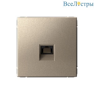 Розетка компьютерная RJ45 Systeme Electric ArtGallery Шампань кат. 5е GAL000583