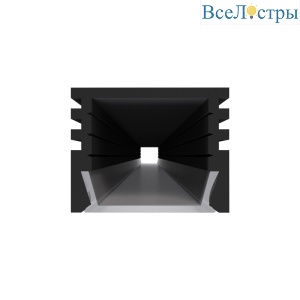 Профиль П-образный накладной Apeyron ширина ленты до 10мм (рассеиватель, заглушки - 2шт) 08-10-ЧБ