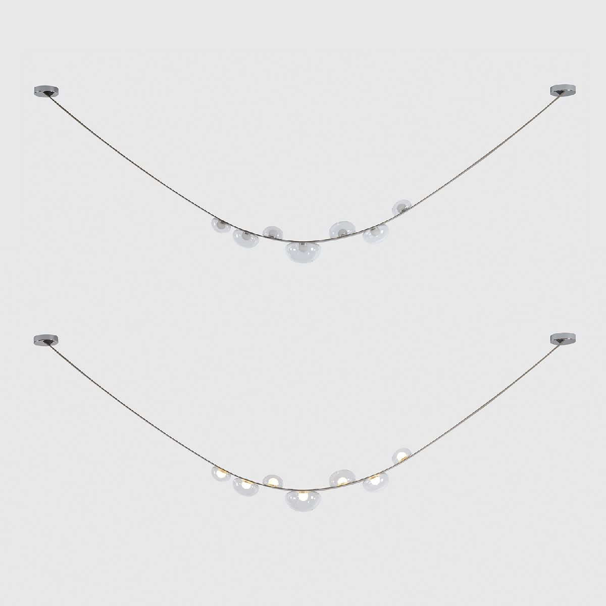 подвесная люстра crystal lux bosque sp7 l3000 grey/transparent