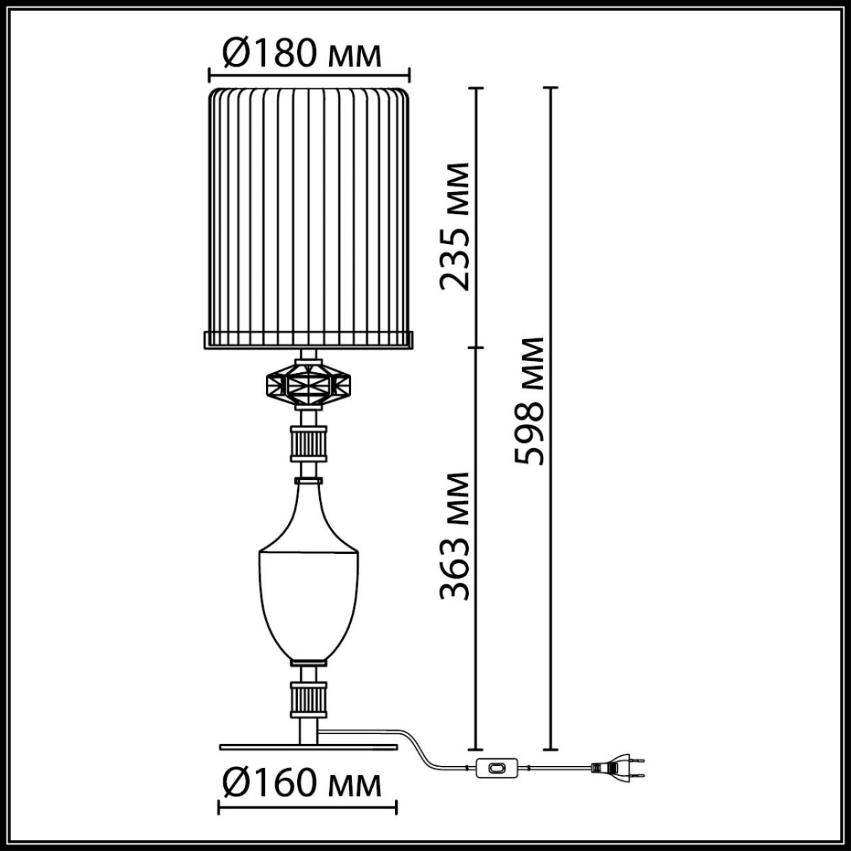 настольная лампа odeon light modern terra 5414/1ta