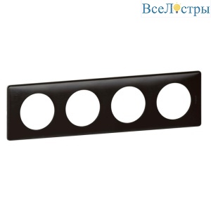 Рамка 4-постовая Legrand Celiane карбон 068984