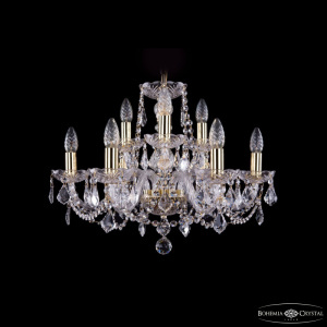 Подвесная люстра Bohemia Ivele Crystal 1402/6+3/195 G Leafs