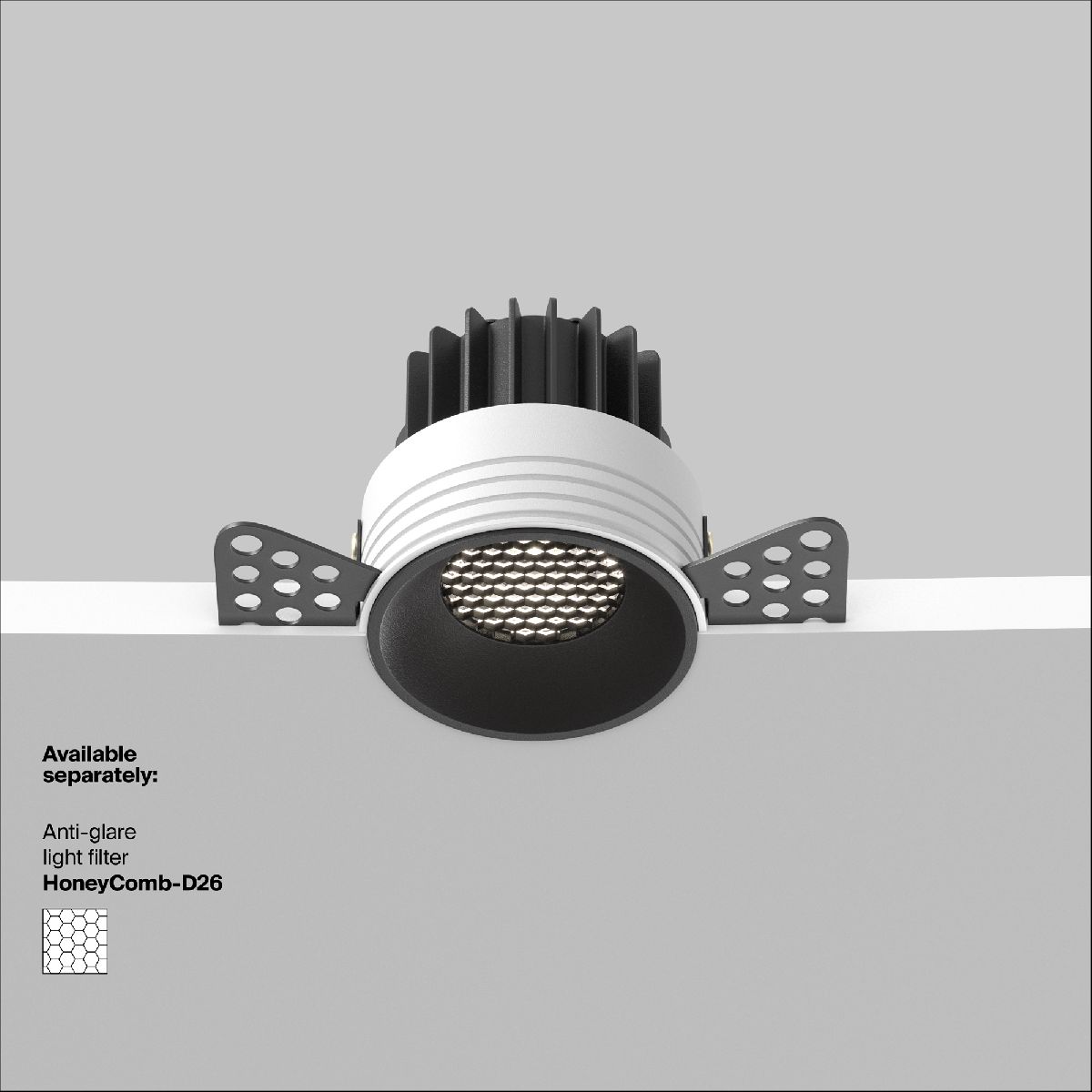 встраиваемый светильник maytoni round dl058-7w4k-trs-b