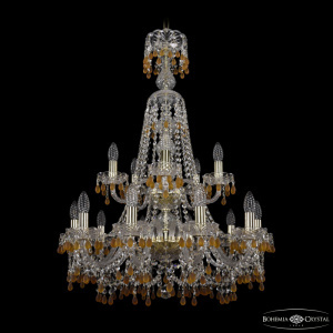 Подвесная люстра Bohemia Ivele Crystal 1410/10+5/240/XL-91/2d G V1003
