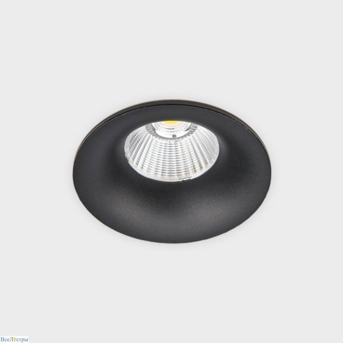 встраиваемый светодиодный светильник italline it06-6016 black 4000k