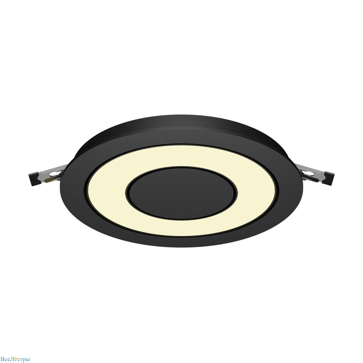 встраиваемый светильник maytoni vector dl102-12w2.7k-b