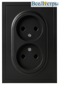 Розетка Эра Galaxy 15-2107-05 без заземления двойная 2X2P 16А-250В IP20 антрацит Б0071701