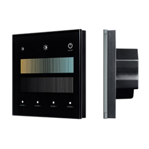 Сенсорная панель Arlight SMART-DALI-301-11-1G-4SC-DT8 Черная (230V, встраиваемая, 2.4G) (IARL, IP20 Пластик) 046562