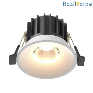 Встраиваемый светодиодный светильник Maytoni Round DL058-12W3K-W