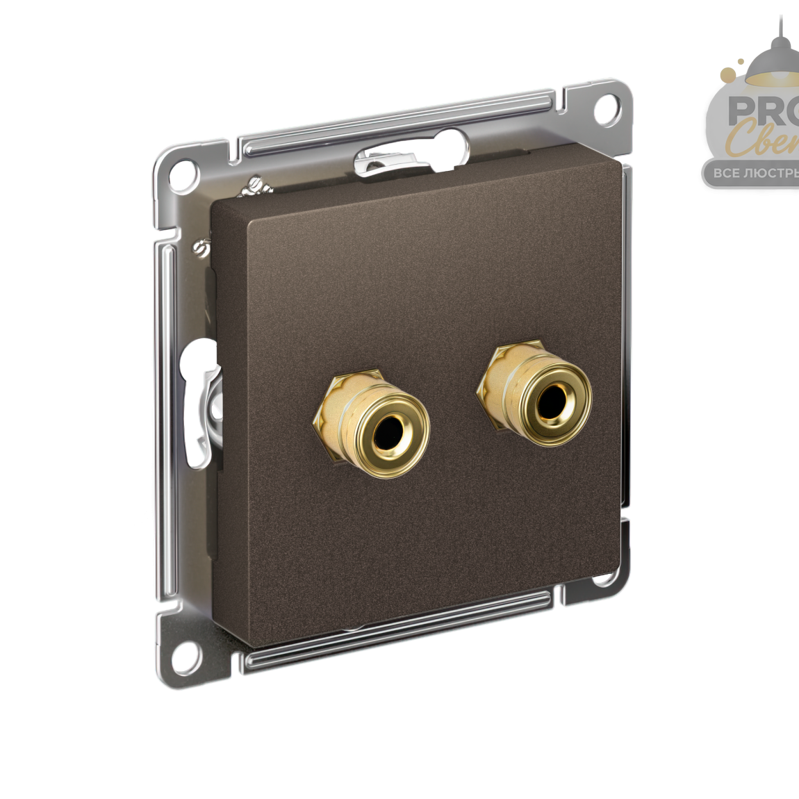 аудиорозетка двухместная systeme electric atlasdesign мокко atn000687