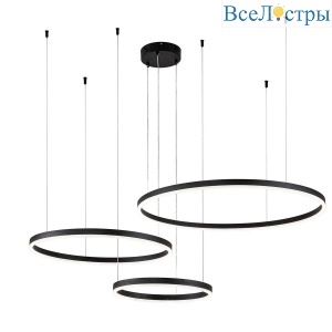 Подвесная светодиодная люстра Indigo Galass 14001/3P Black V000032L