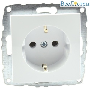 Розетка 2К+З Mono Electric Despina/ Larissa 16A 250V винтовое подключение белый 500-001921-117