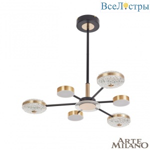 Люстра на штанге Arte Milano 272069/6 BK/GD