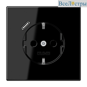 Розетка 2K+З USB Typ C Jung LS1520-18CSW