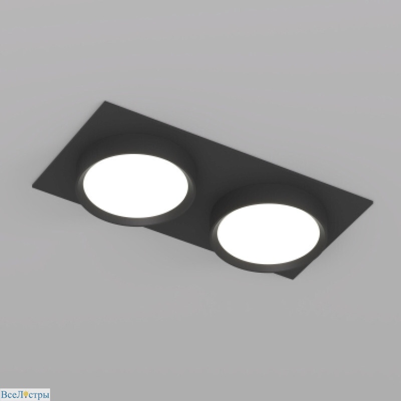 встраиваемый светильник denkirs flat dk2092-bk