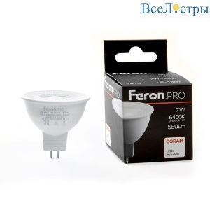 Лампа светодиодная Feron G5.3 7W 6400K матовая LB-1607 38181