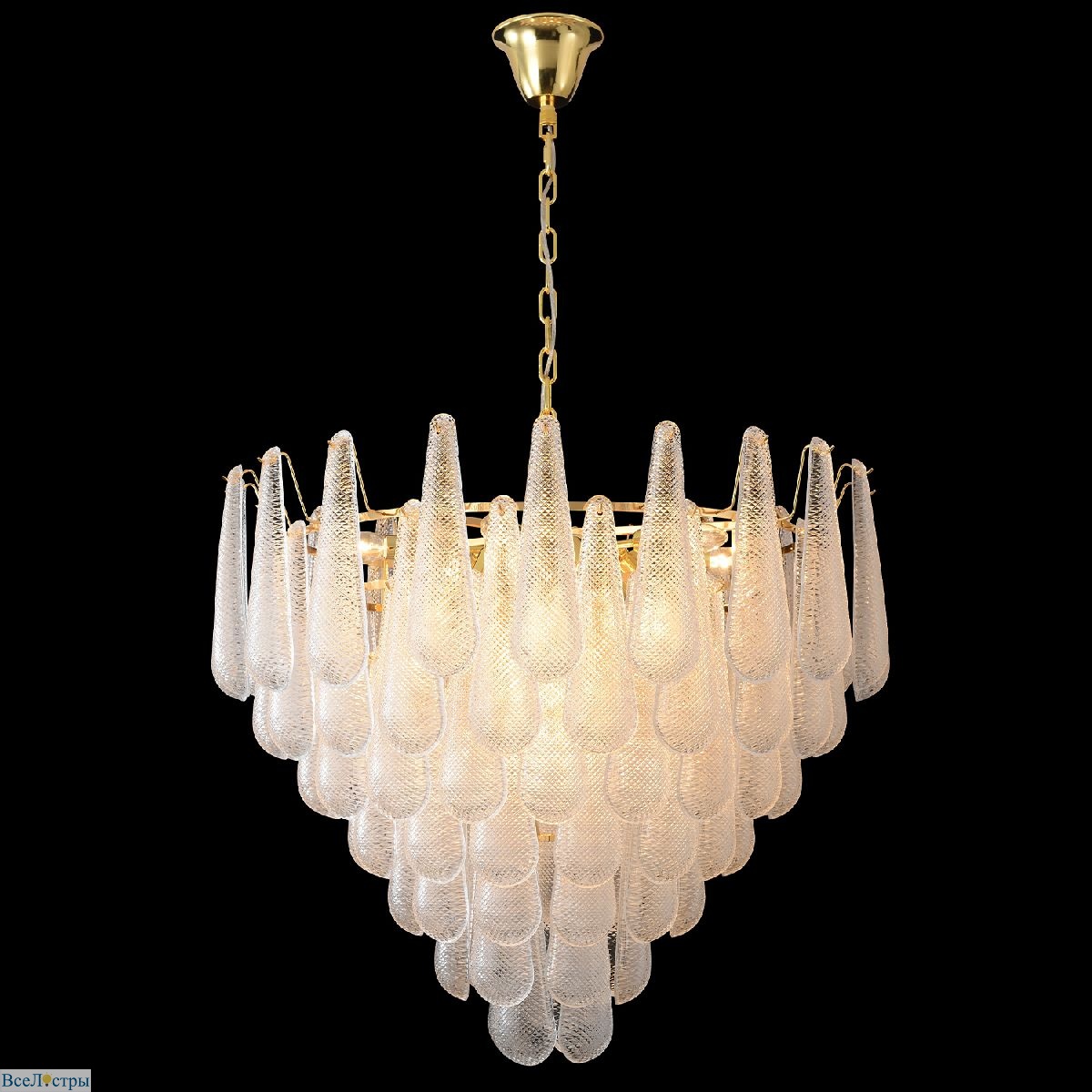 подвесная люстра crystal lux fontain sp18 gold
