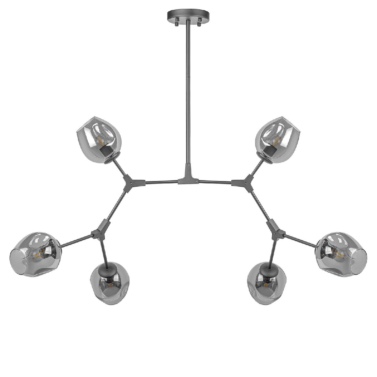 люстра на штанге am group loft-6 bk