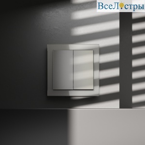 Перекрестный переключатель встраиваемый Voltum S70 двухклавишный 10А, (шелк) VLS020504