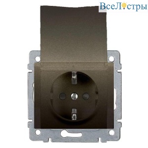Розетка 2К+3 Legrand Galea Life 16A 250V с/з со шторками крышкой автоматические клеммы темная бронза 771264