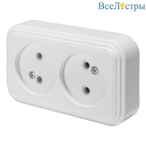 Розетка двойная 2P Stekker Брест белый PST16-30-20 39693