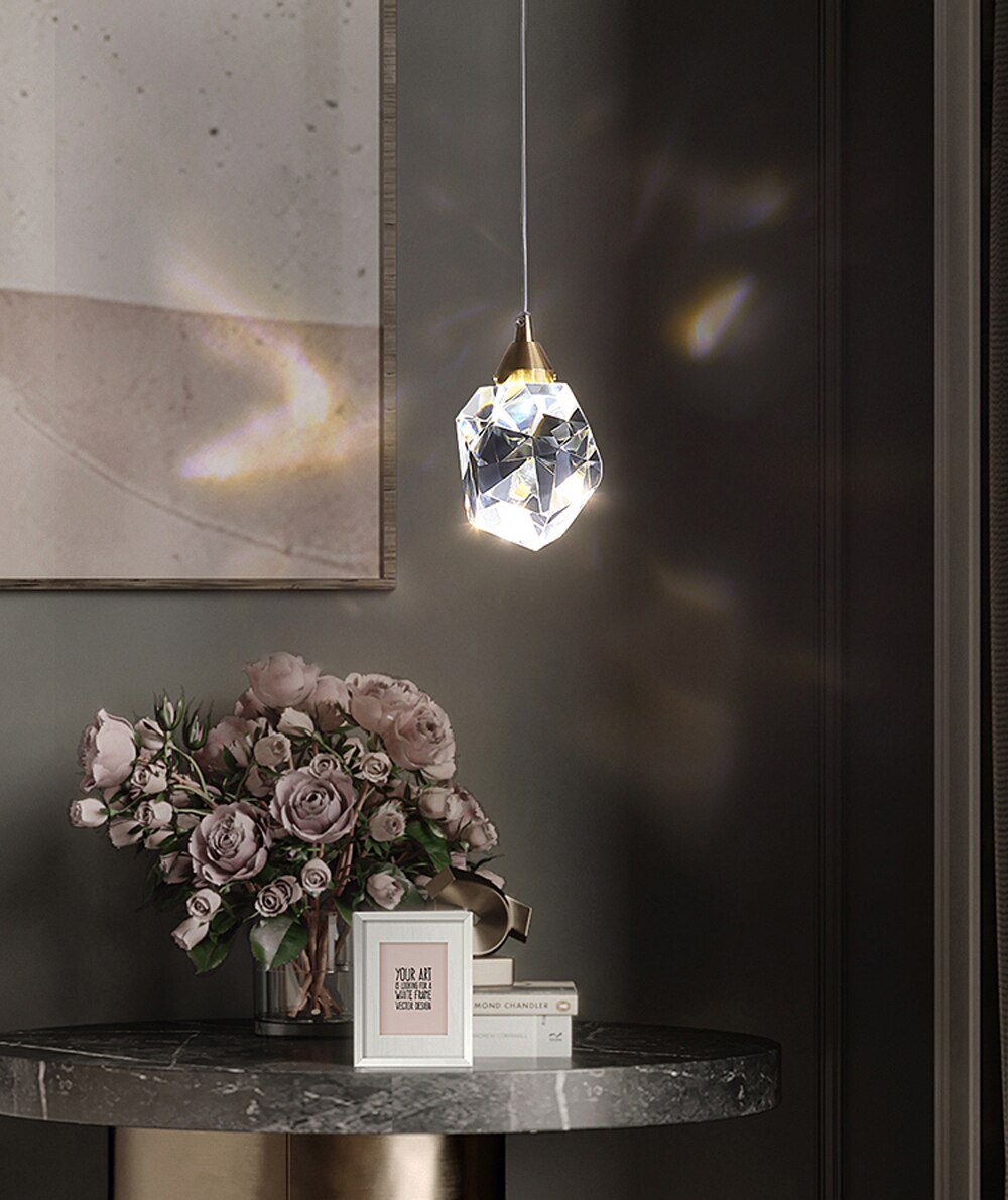 подвесной светильник crystal rock 9701p/1 brass delight collection