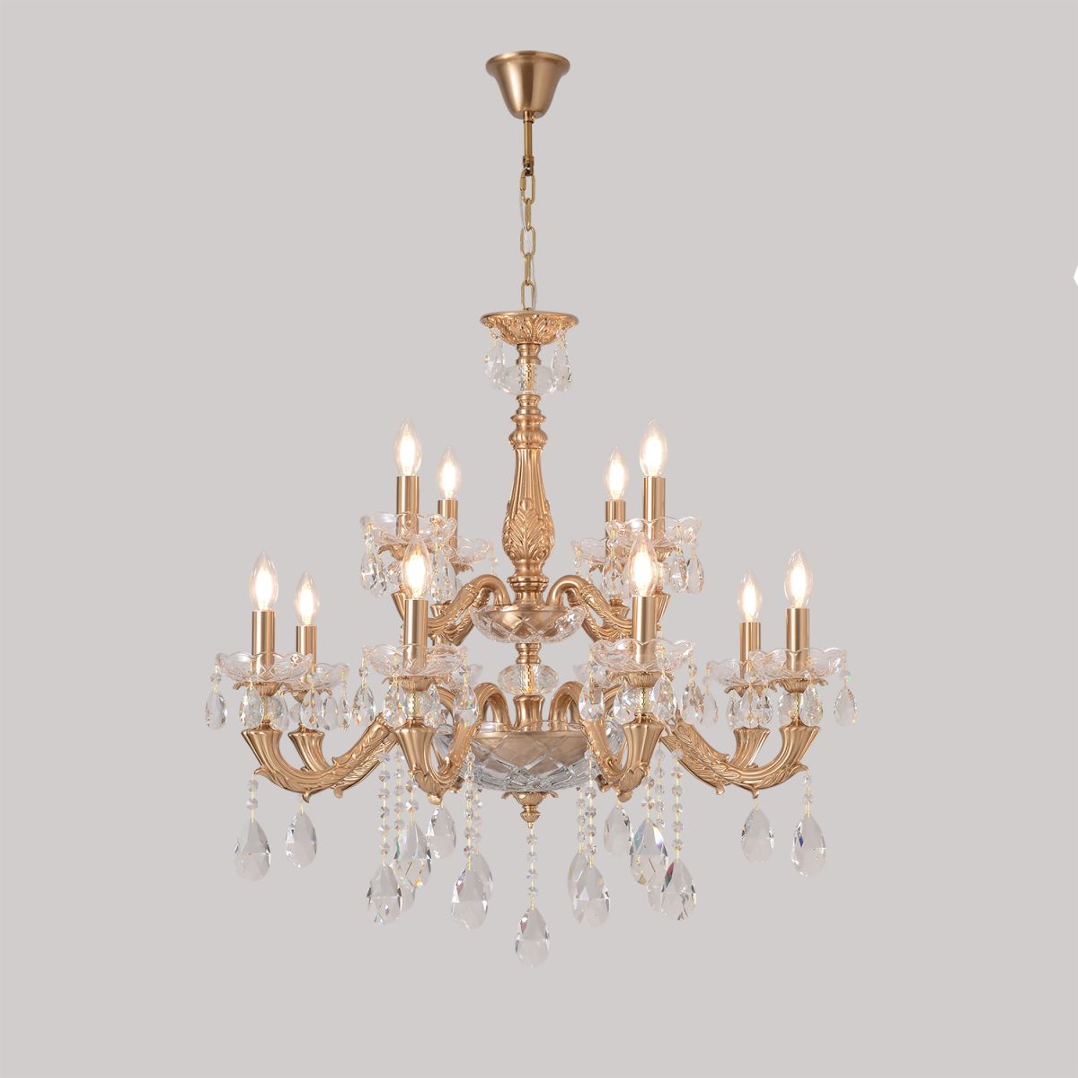 подвесная люстра crystal lux elizabeth sp8+4 brass