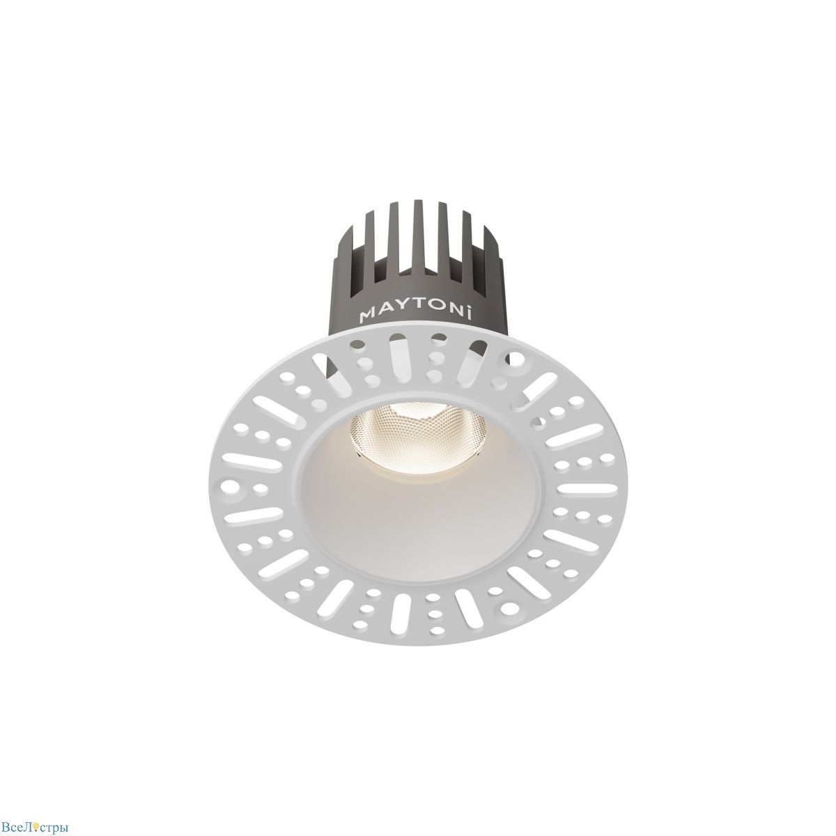 встраиваемый светильник maytoni technical dip dl124-10w-4k-trs-w