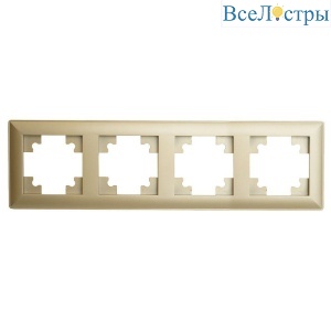 Рамка 4-постовая Stekker Катрин золото PFR00-7004-08 49609