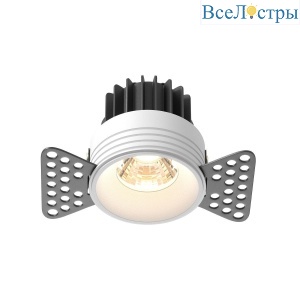 Встраиваемый светодиодный светильник Maytoni Round DL058-7W3K-TRS-W