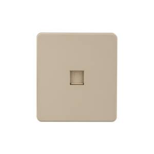 Розетка ROUND компьютерная RJ45 кат6 с/у шелк KRANZ KR-78-0724-7