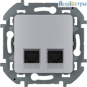 Розетка компьютерная двойная RJ45 Legrand Inspiria 673842