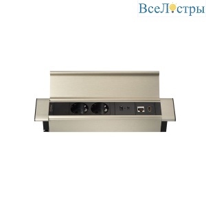 Блок розеток 41P (2 секции, USB + type C + RJ45 + HDMI) Mebax 00-00002595