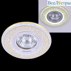 Встраиваемый светильник Reluce 09502-9.0-001MN MR16+LED3W WH/GD