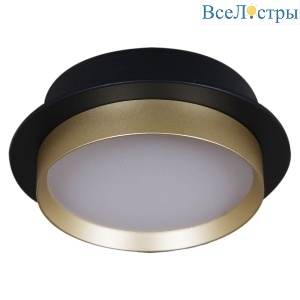 Встраиваемый светильник Reluce 53005-9.0-001RLD GX53 BK+GD