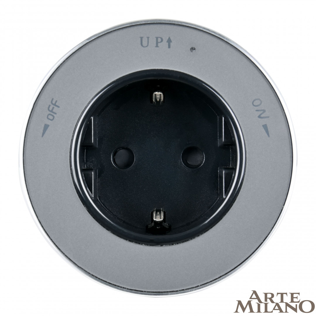 трековая розетка arte milano am-track-sockets 380011ts/es grey