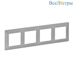Рамка 4-постовая Legrand Valena Life Алюминий 754134