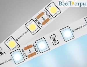 Светодиодная лента Ambrella Light LED Strip 12В 5050 14,4Вт/м 6500K 5м IP20 GS2003