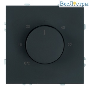 Терморегулятор механический Stekker Эмили RSW00-5120-05  черный уголь, soft touch 50713