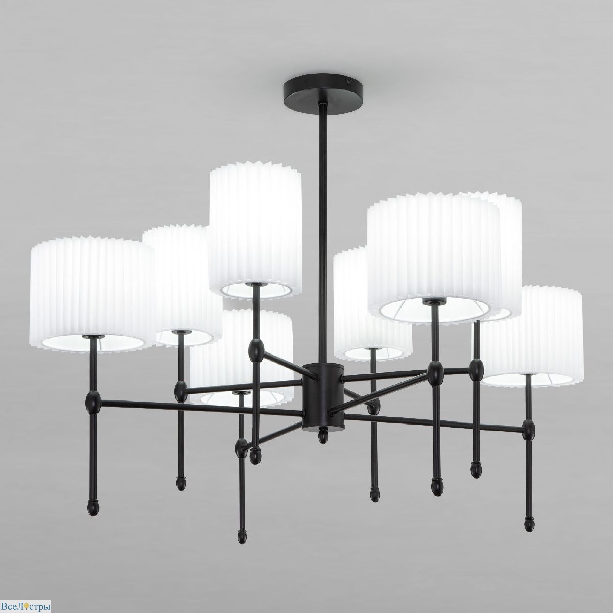люстра на штанге eurosvet notturno 60162/8 черный smart a065663