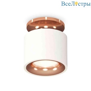 Комплект накладного светильника Ambrella light Techno Spot XS7510141 SWH/PPG белый песок/золото розовое полированное (N7930, C7510, N7015)