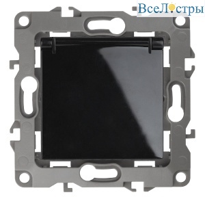 Розетка 2P+E Schuko со шторками с крышкой Эра 12-2103-06 Б0014698