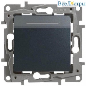 Выключатель карточный Legrand Etika с выдержкой времени и подсветкой антрацит 672693