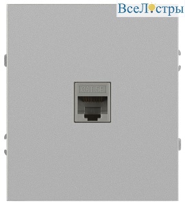 Розетка Эра Arktik 16-3107-03 информационная RJ45 алюминий Б0070476