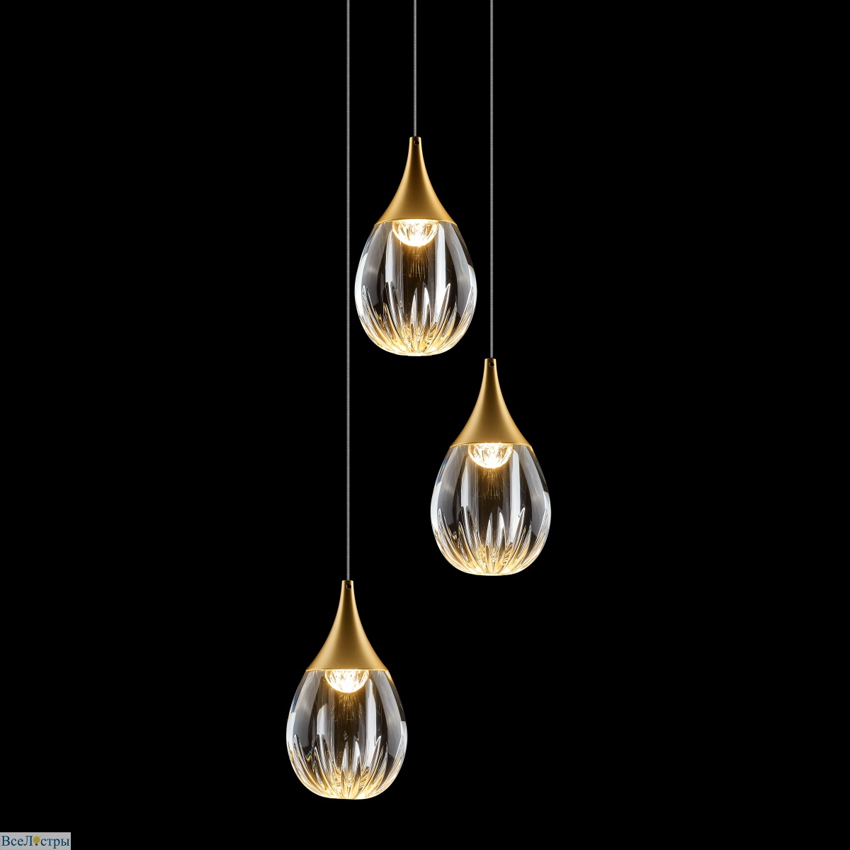 подвесной светильник delight collection stilla md24001004-3a gold/clear