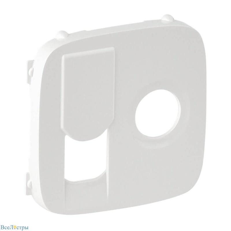 лицевая панель legrand valena allure розетки tv-rj45 белая 754835