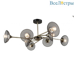 Люстра на штанге IMEX MD.5700-8-S-AB+BK