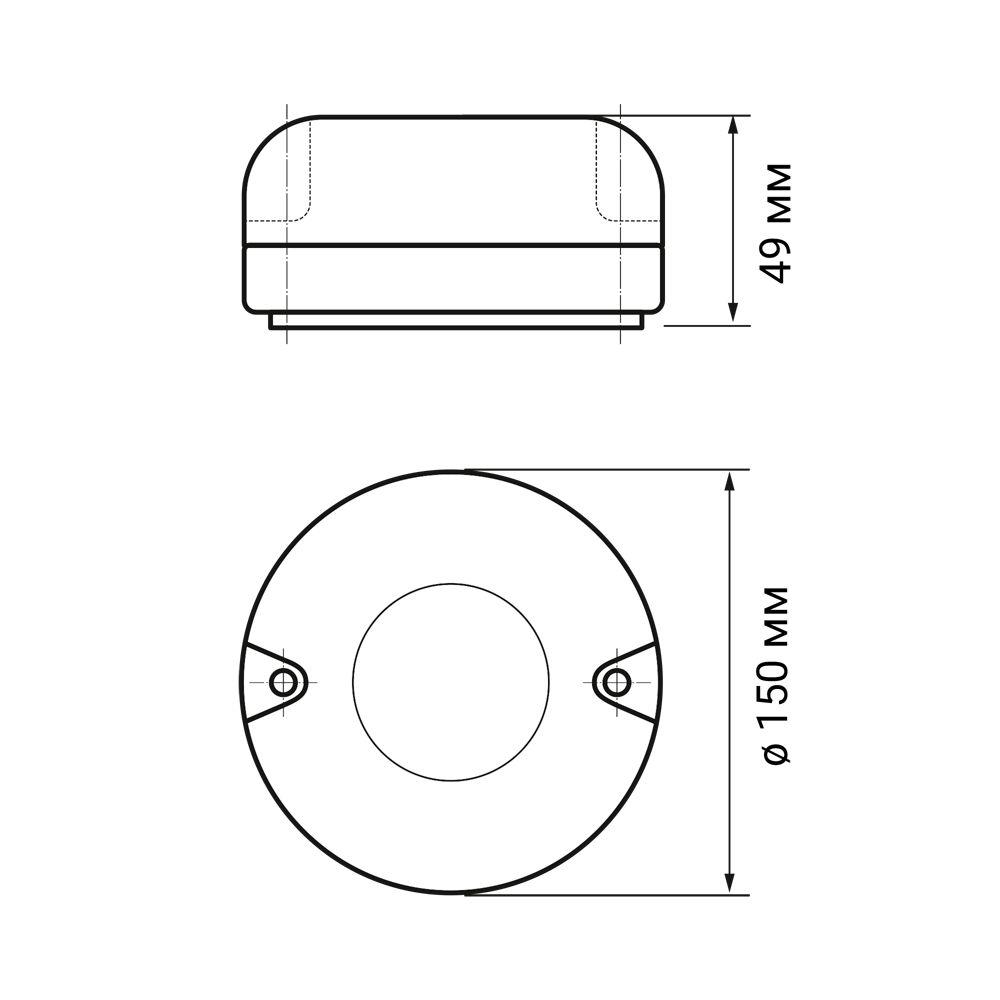 настенно-потолочный светодиодный светильник jazzway pbh-pc4-rsm 5009363